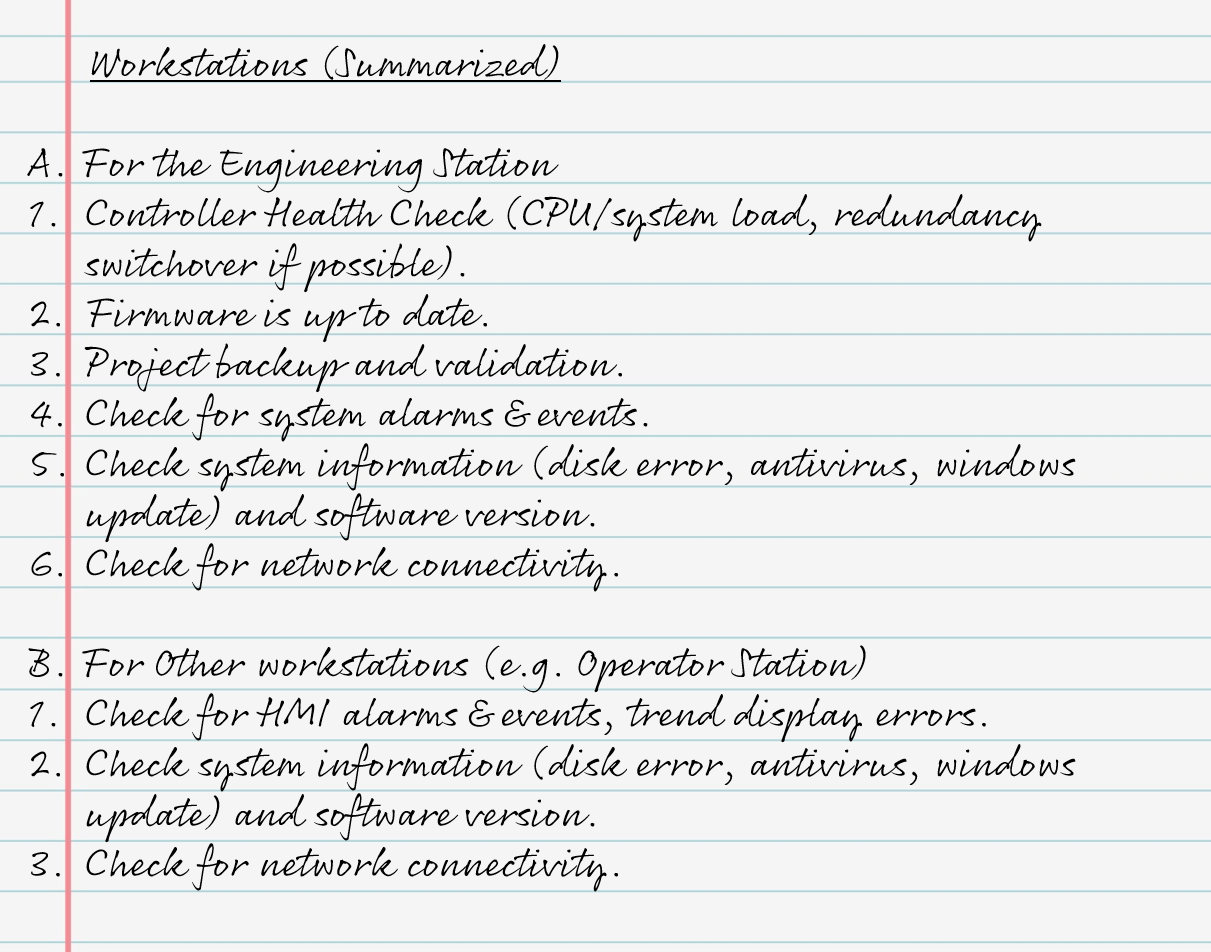 Workstations checklist